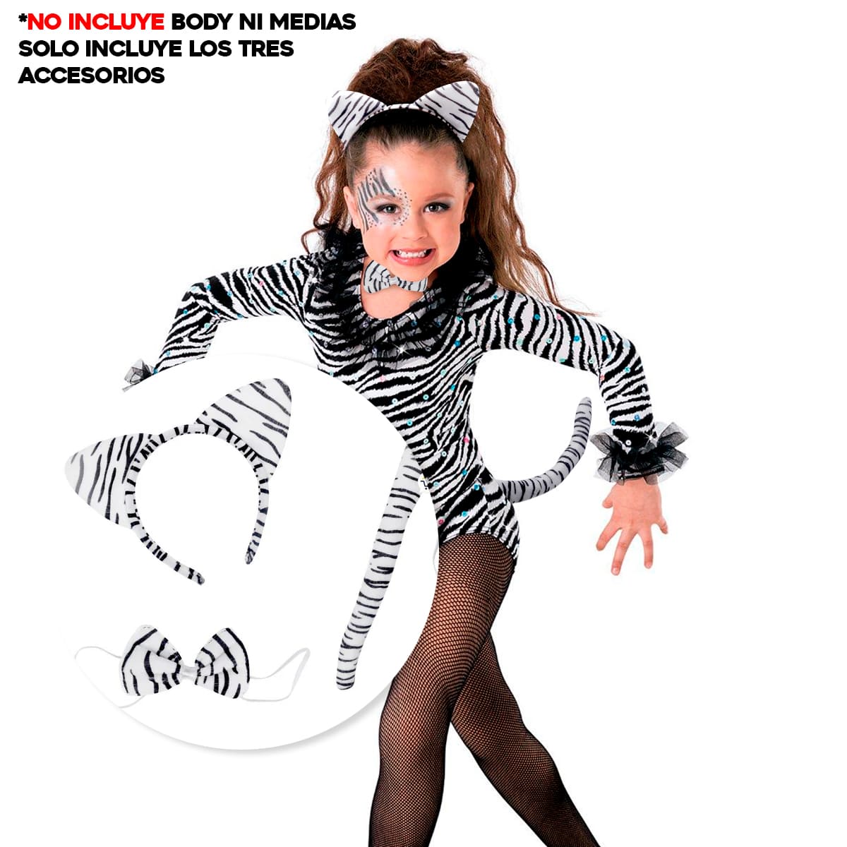 Kit Accesorios Cebra Disfraz OD523